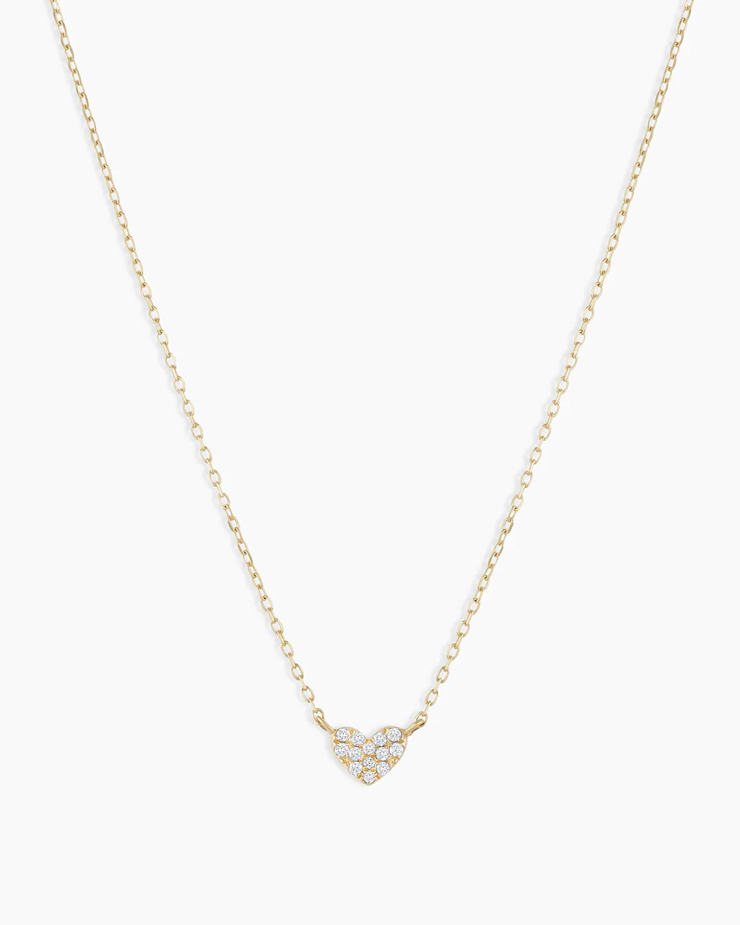 14K Diamond Pav\u00e9 Mini Heart Necklace | gorjana