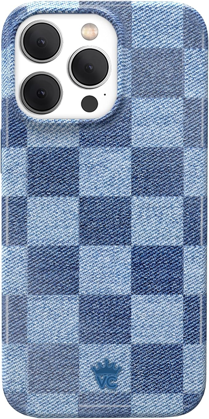 Velvet Caviar for iPhone 15 PRO MAX Case Blue Checkerboard Pattern - Compatible with MagSafe [10f... | Amazon (US)