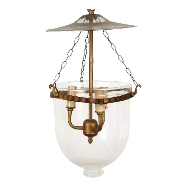 Austrian Export R. Ditmar Single Glass Bell Jar Pendant Light | Chairish