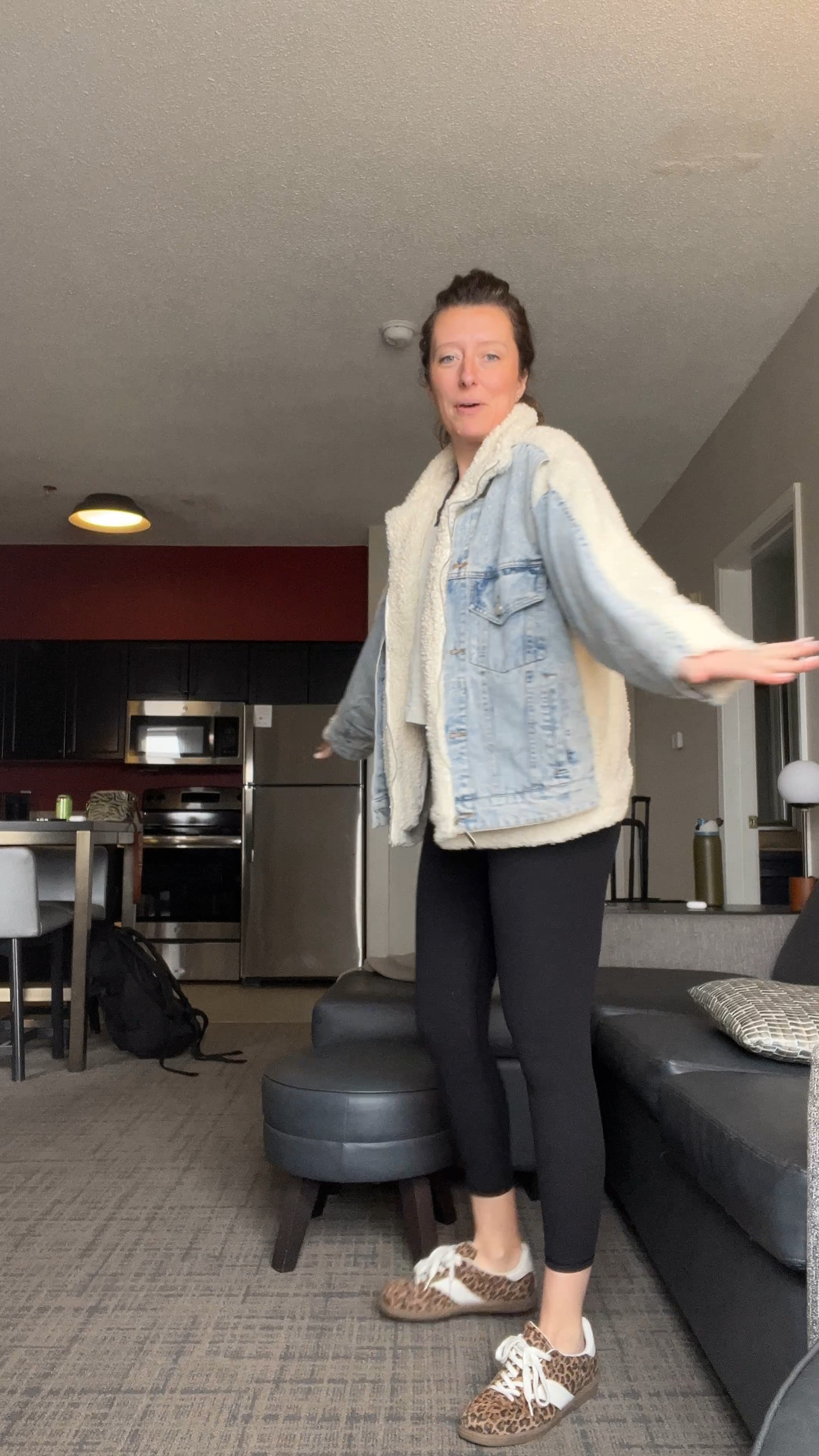 I got the cutest jacket. Fits more like a comfy sweatshirt instead of a jean jacket. Oversized fit but in a good way. I’m wearing a medium which is TTS for me. 5’8” 

#LTKFindsUnder100 #LTKStyleTip #LTKSeasonal