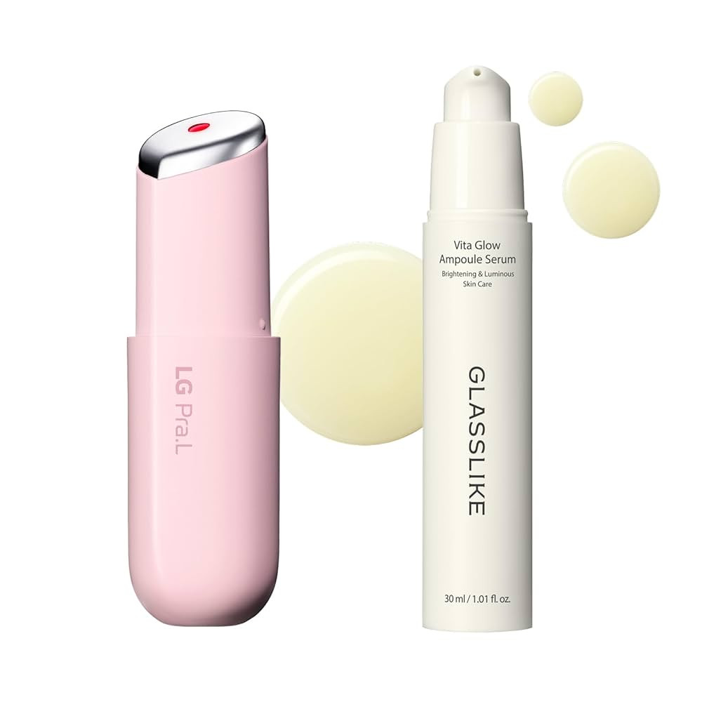 Dark Spot Care Duo : Superform Galvanic Booster Blush Pink and Glasslike Vita Glow Ampoule Serum,... | Amazon (US)