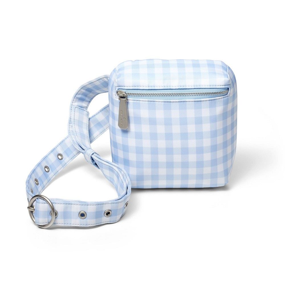 Gingham Zipper Belt Bag - Sandy Liang x Target White/Blue | Target