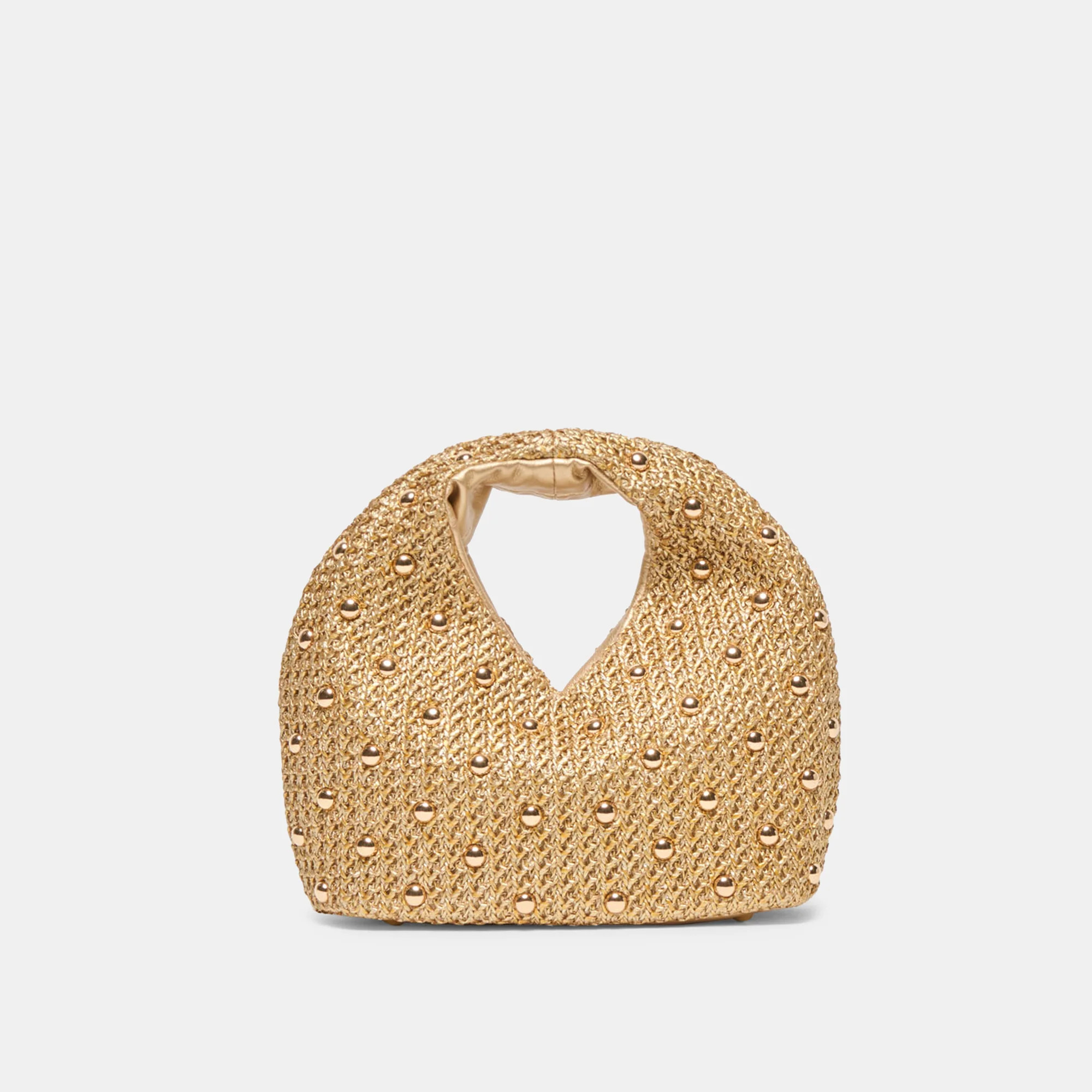 Dahlia Handbag Gold Raffia | DolceVita.com