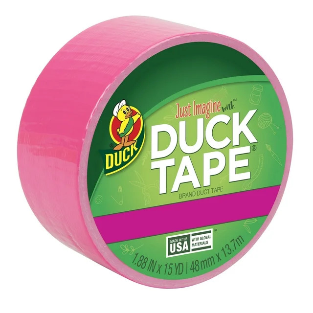 Duck Brand 1.88 in. x 15 yd. Neon Pink Colored Duct Tape | Walmart (US)