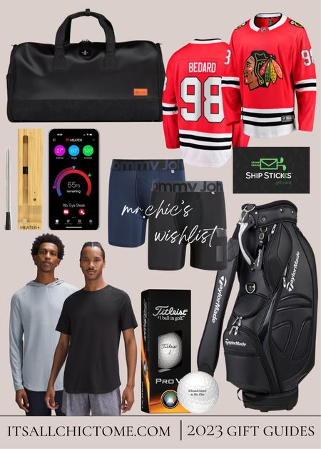 Mr. Chic’s Christmas wishlist, gifts for men, golf lover, traveler, blackhawks. I can’t link the Ship Sticks gift card but it’s a subscription service that will ship your golf clubs for you when you travel!

#LTKGiftGuide