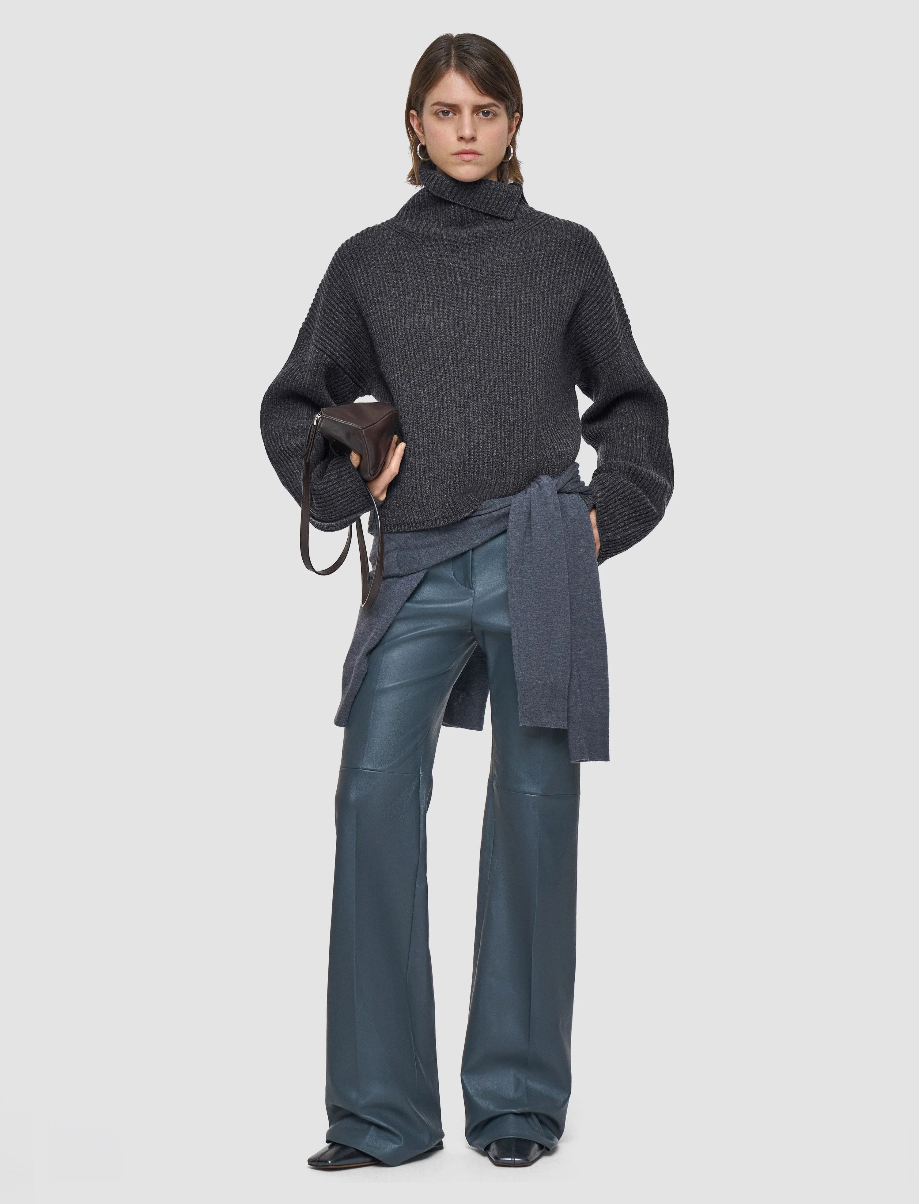 Light Cardigan Stitch High Neck Jumper | Joseph