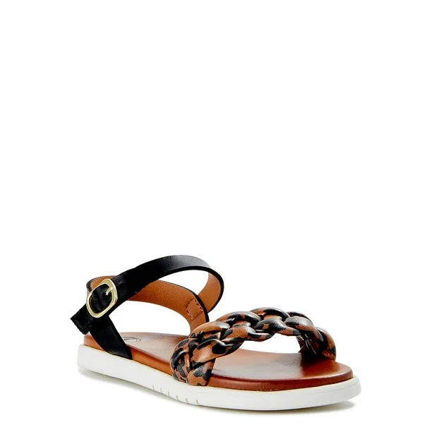 Wonder Nation Toddler Girls Puff Braid Sandal, Sizes 7-12 | Walmart (US)