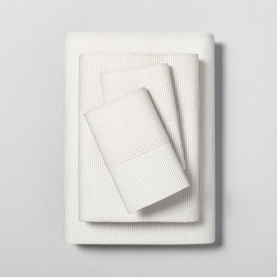 Sheet Set Organic Printed Microstripe - Hearth & Hand™ with Magnolia | Target