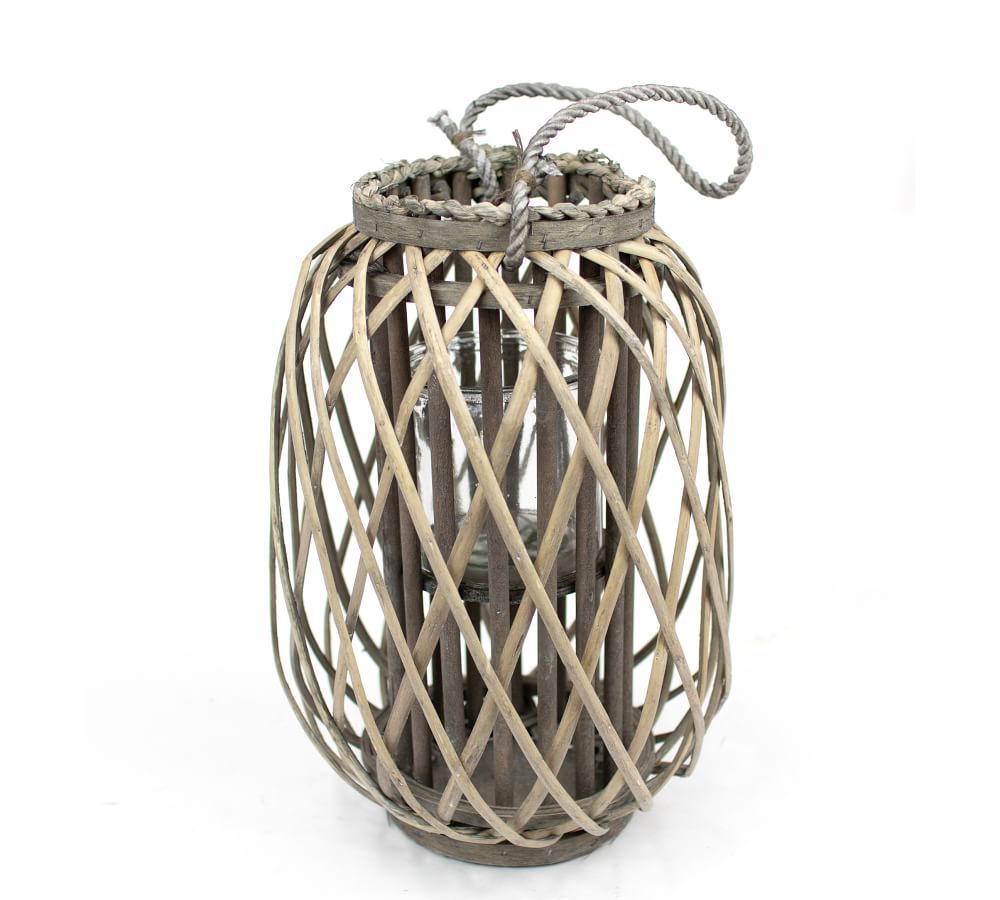 Willow Lanterns - Gray, Small | Pottery Barn (US)