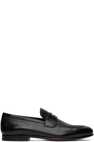 Black Leather Penny Loafer | SSENSE