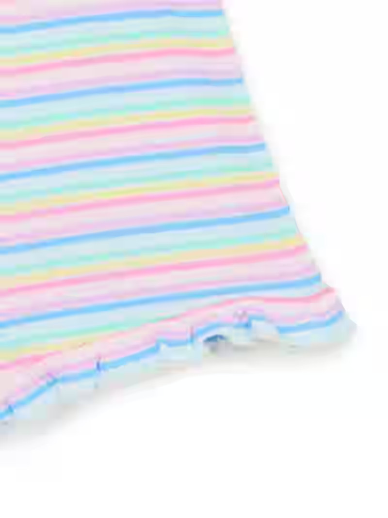 Garanimals Baby Girl Ruffle Edge Striped Rib Shorts, Sizes 0-24 Months - Walmart.com | Walmart (US)