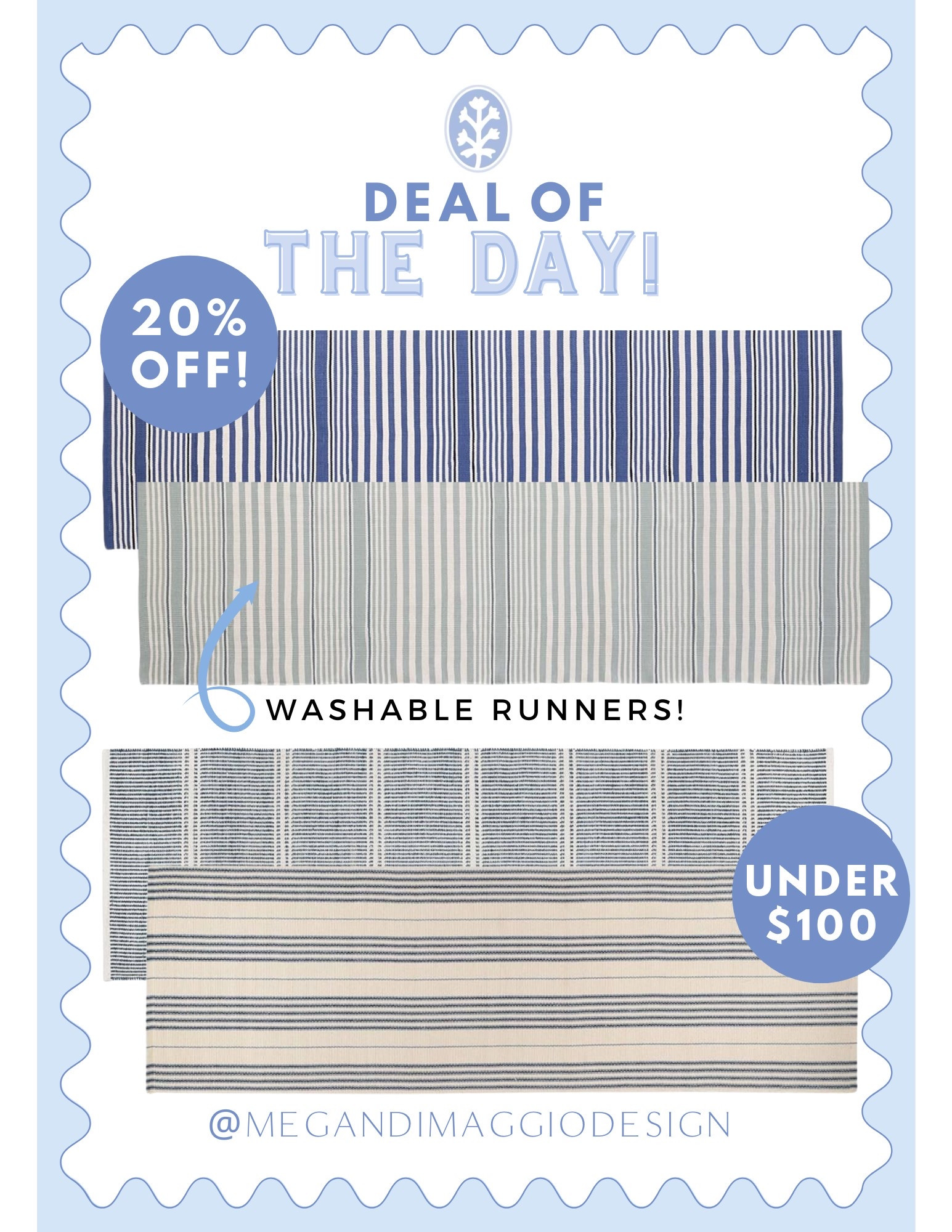 Pretty coastal runners on sale for your kitchen or hallway!! Up to 20% OFF, a few are washable, and one is now under $100!! 👏🏻👏🏻👏🏻

#LTKSaleAlert #LTKFindsUnder100 #LTKHome