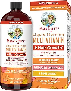 MaryRuth's Liquid Multivitamin + Lustriva® Hair Growth For Women| Biotin 10000mcg | Vitamin D | ... | Amazon (US)