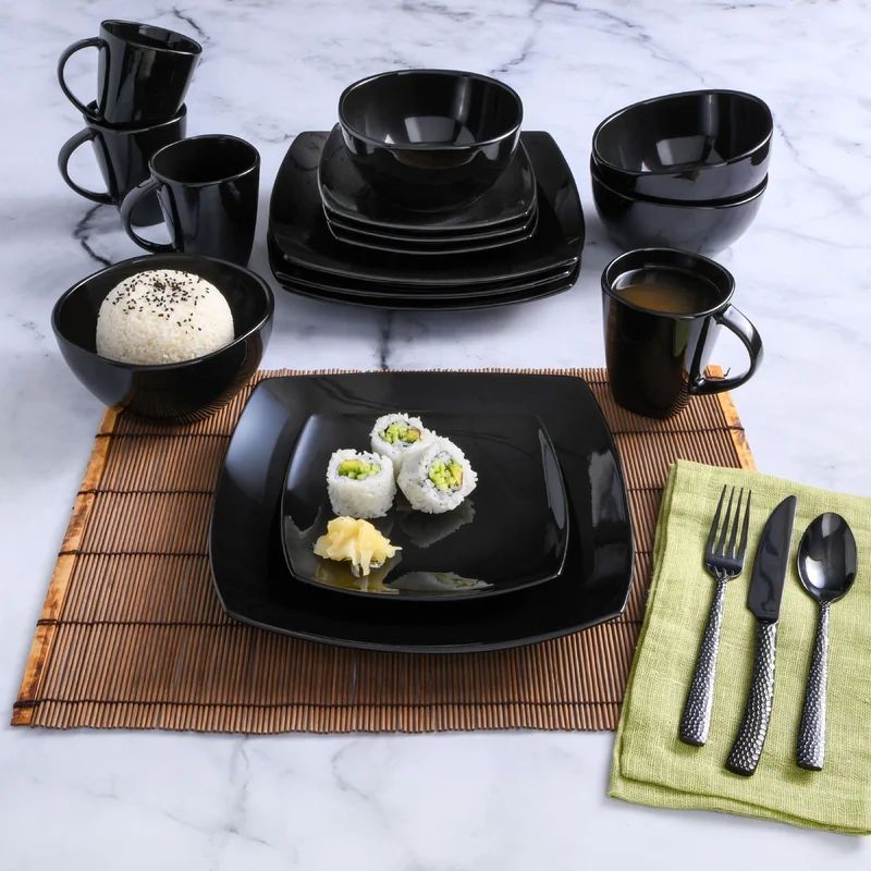 Latitude Run® Jorri Stoneware Dinnerware - Set of 16 | Wayfair North America
