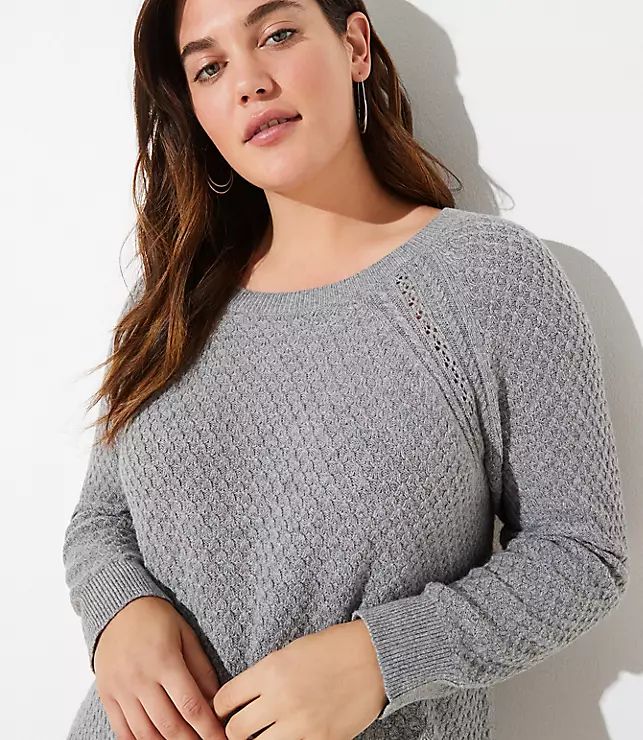 LOFT Plus Diamond Textured Sweater | LOFT | LOFT