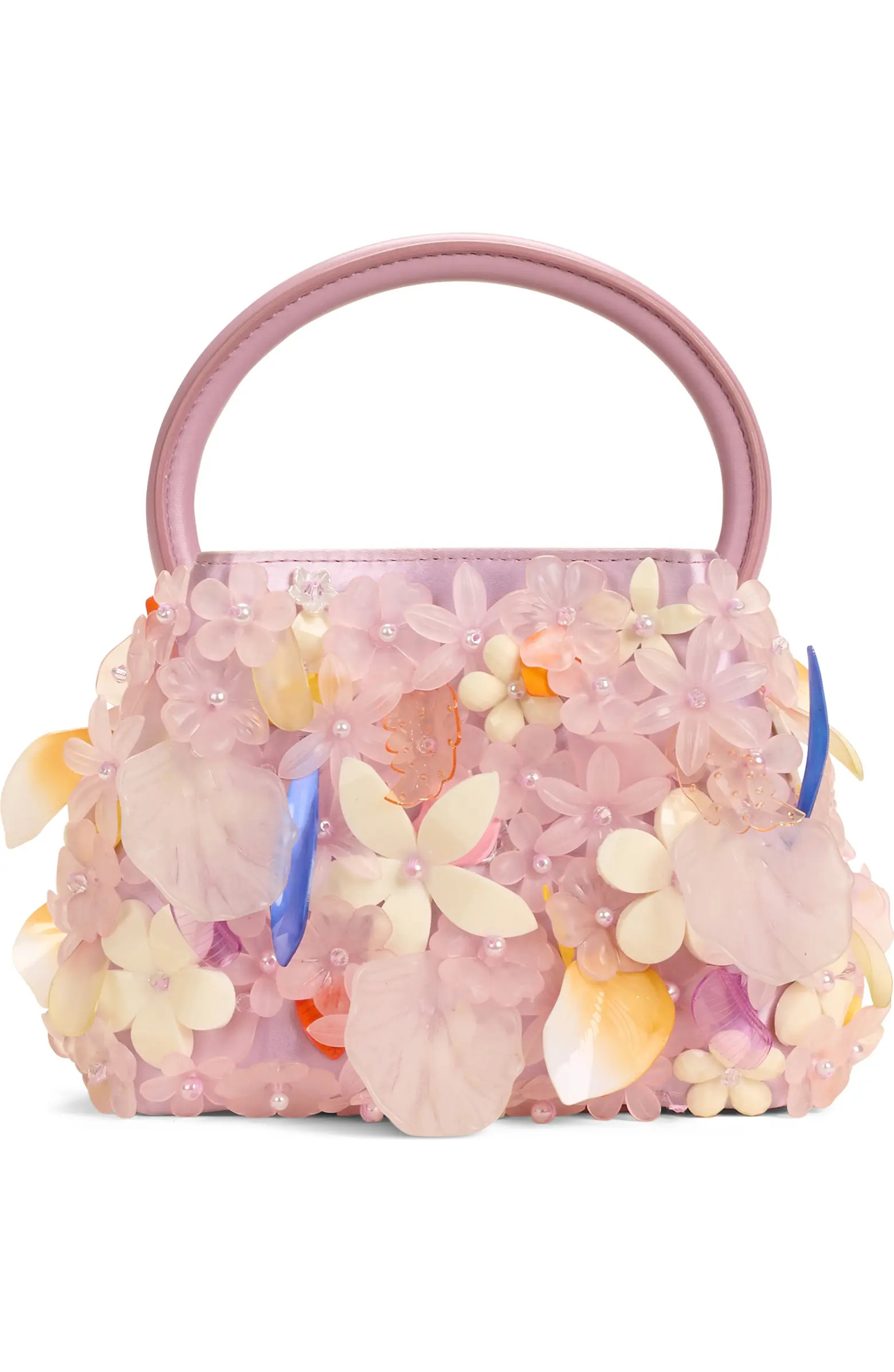 Cult Gaia Mini Solene Acrylic Flower Appliqué Top Handle Bag | Nordstrom | Nordstrom
