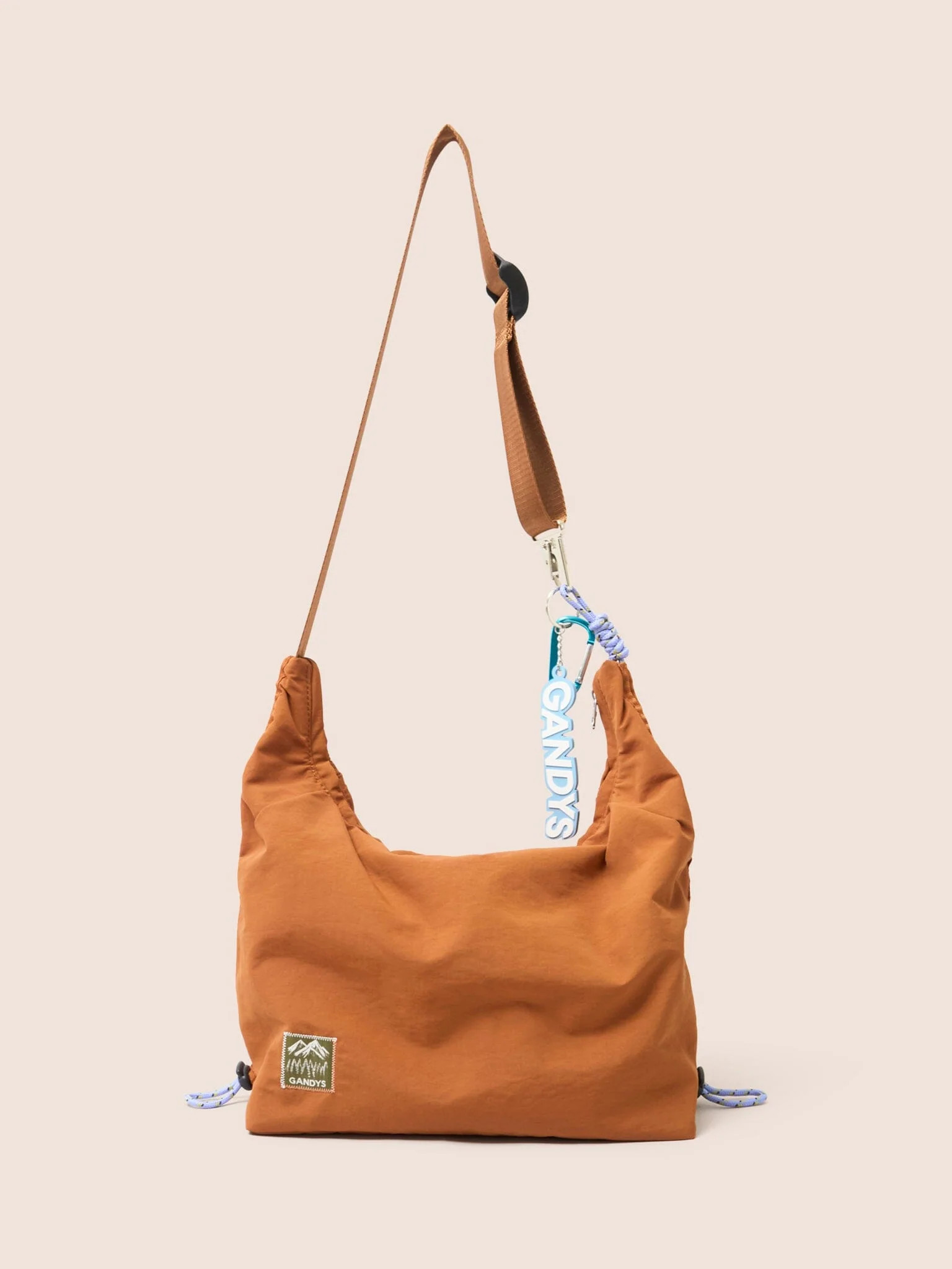 Carabiner Club Recycled Small Crescent Bag in Orange | Gandys International (UK)