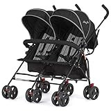 Dream On Me Volgo Twin Umbrella Stroller, Black | Amazon (US)
