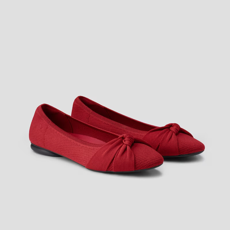 Almond-Toe Knotted Flats (Bibi) | VIVAIA