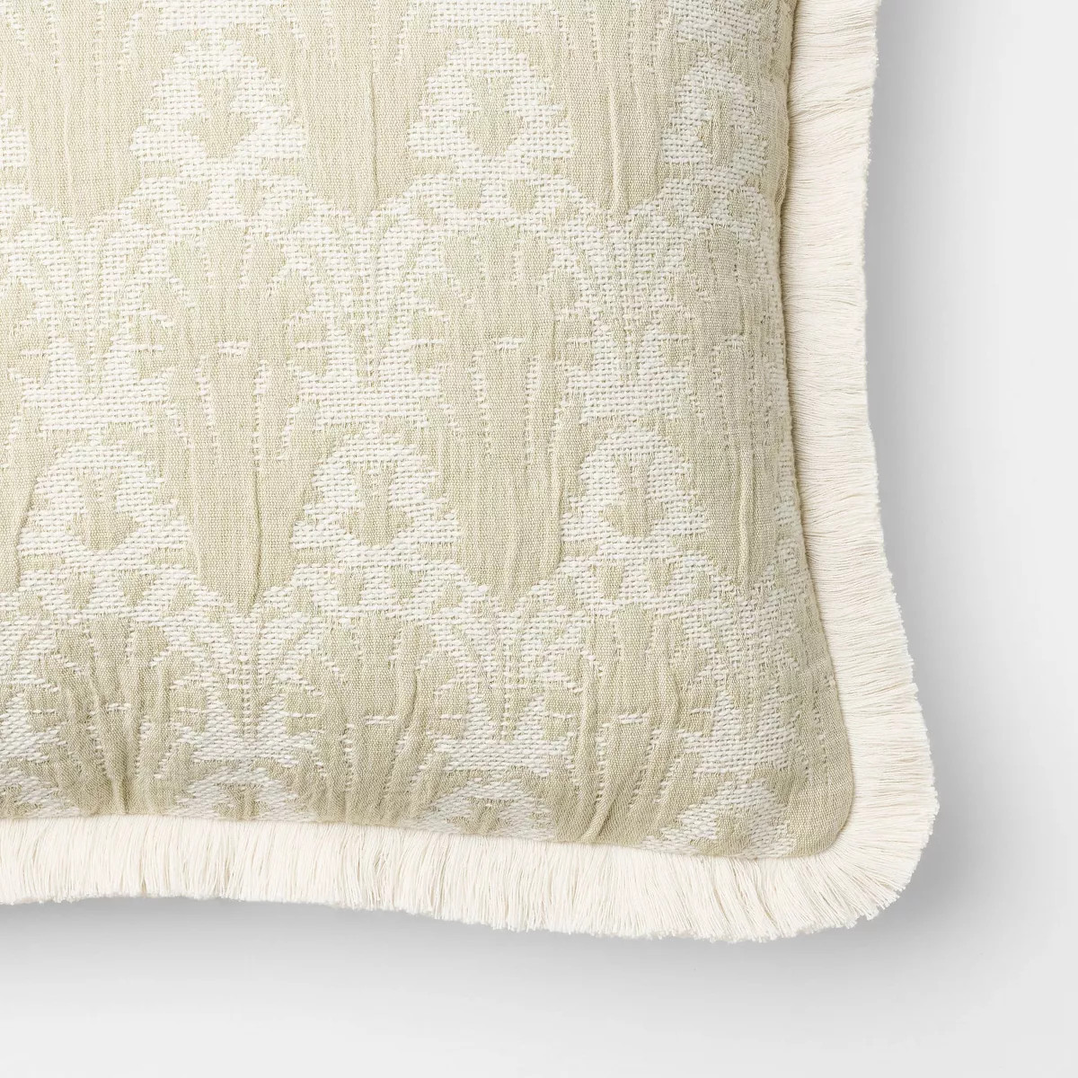 Lumbar Woven Shell Block with Fringe Edge Throw Pillow - Threshold™ designed with Studio McGee | Target