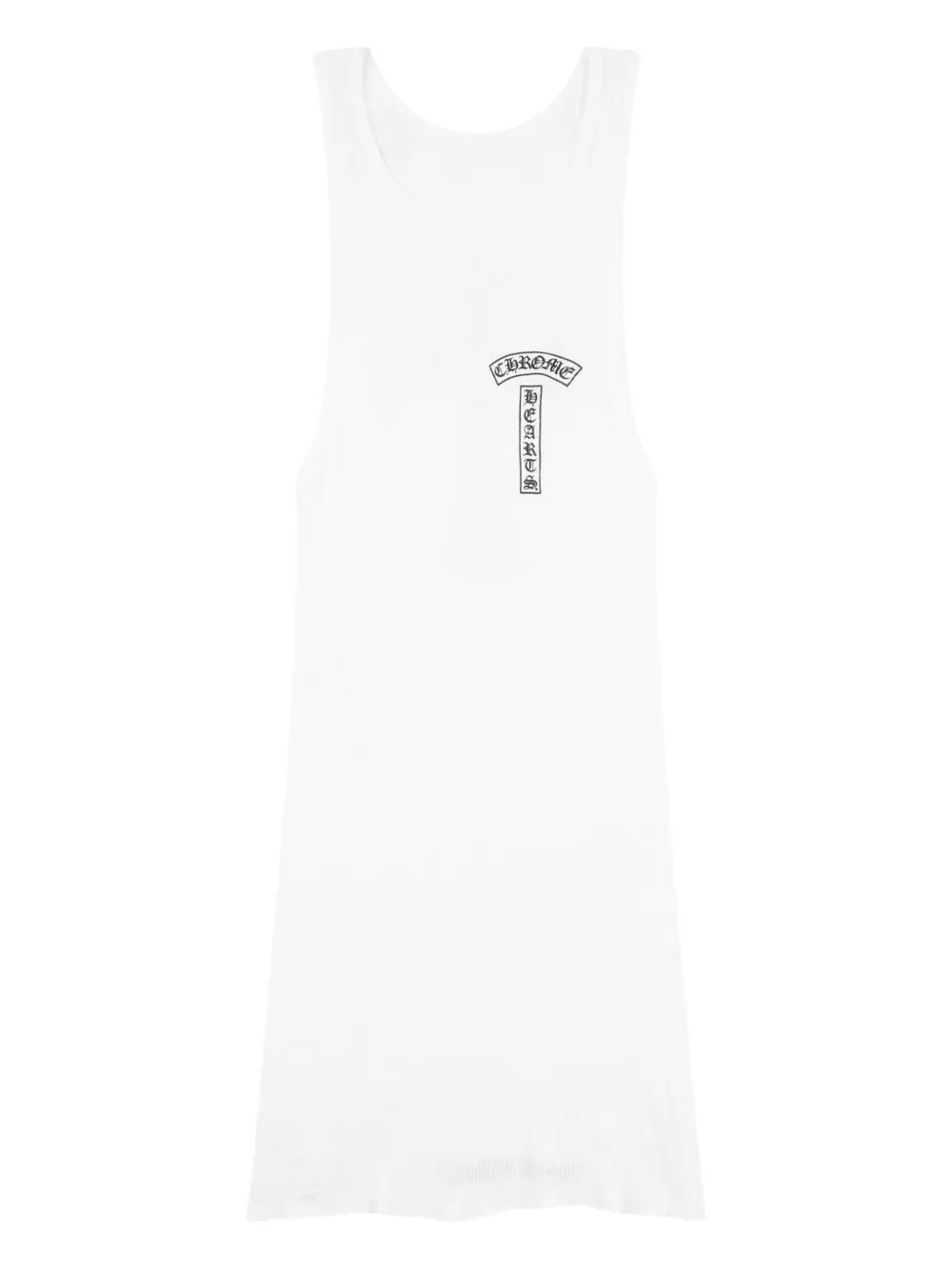 Chrome Hearts T Bar Cross ribbed tank top - White | Farfetch Global