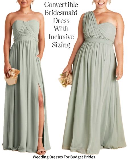 Chic convertible sage bridesmaid dress at Birdy Grey. A trending color for summer and under $150. Inclusive sizing too!

#formalgowns #formalwear #summerbridesmaiddresses #maidofhonordresses 

#LTKstyletip #LTKwedding #LTKplussize