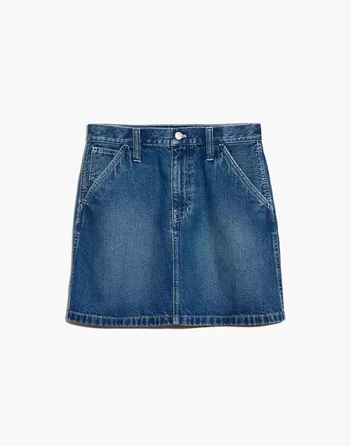 Rigid Denim Carpenter A-Line Mini Skirt in Ledger Wash | Madewell