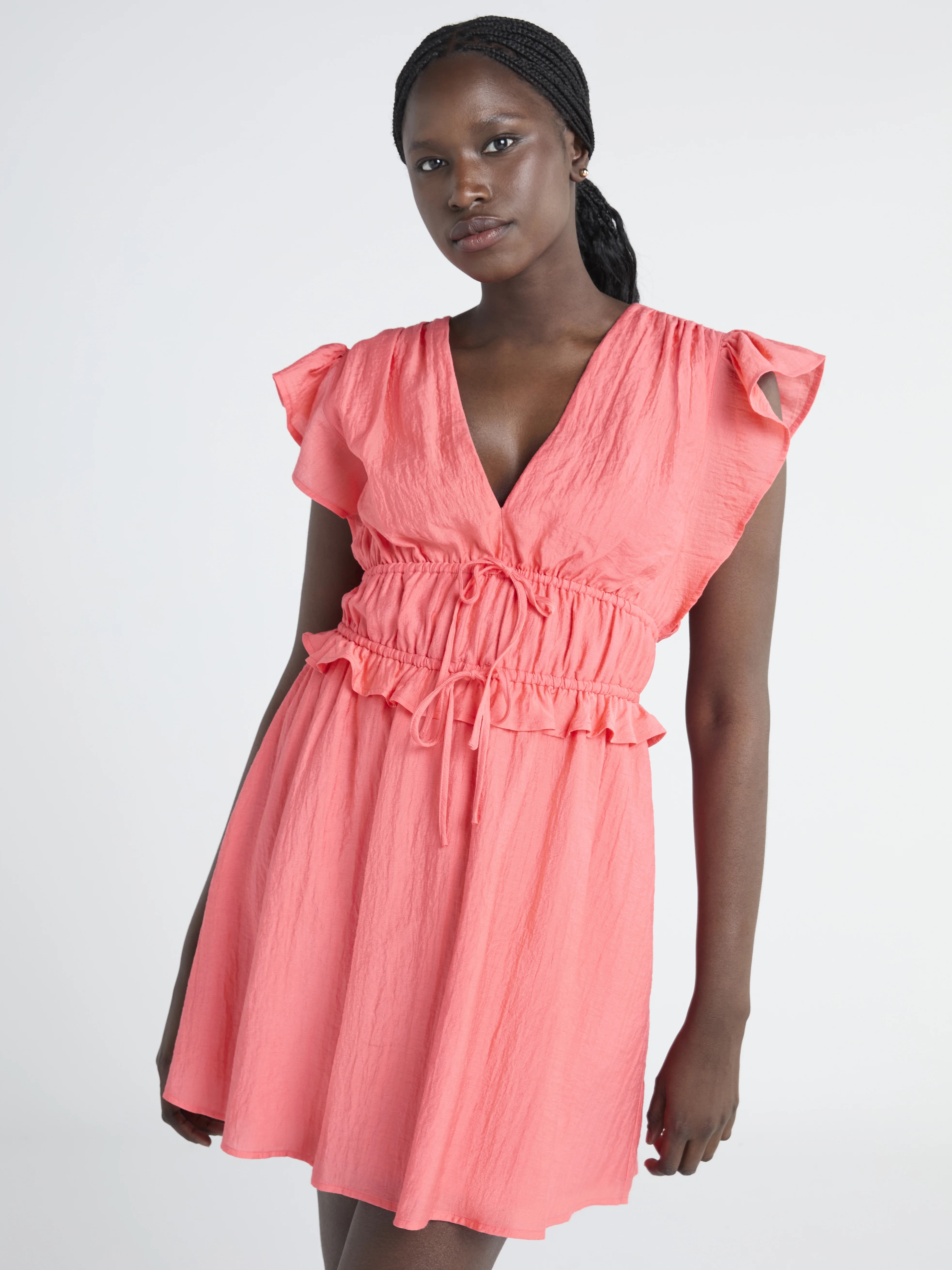 Scoop Women’s and Women’s Plus Crinkle Gauze Mini Dress, Sizes XS-4X | Walmart (US)