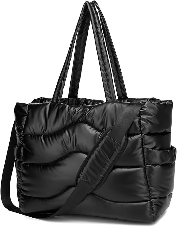 Y.U.M.C. Quilted Puffer Tote Bag for Women- Stylish Multi-Way Carrying Shoulder Bag with Laptop C... | Amazon (US)