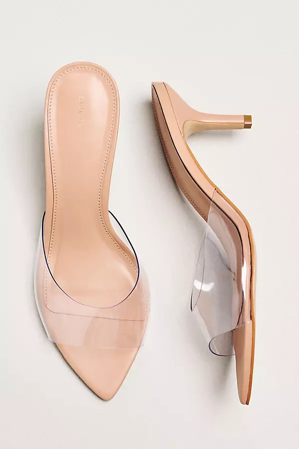 PVC Pointed-Toe Mule Heels | Anthropologie (US)