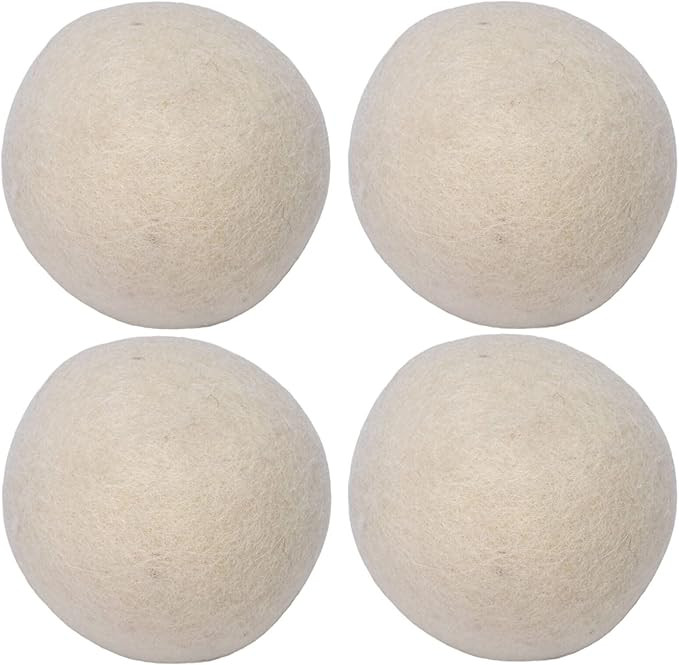 Wool Dryer Balls - Natural Fabric Softener, Reusable, Reduces Clothing Wrinkles and Saves Drying ... | Amazon (US)