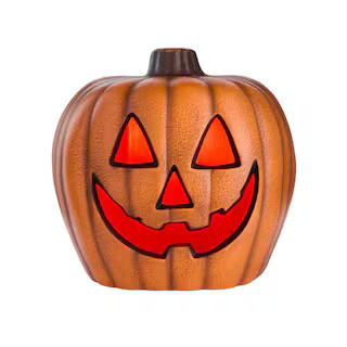 20 in. Halloween Classics Plug-in LED Happy Jack-O-Lantern | The Home Depot