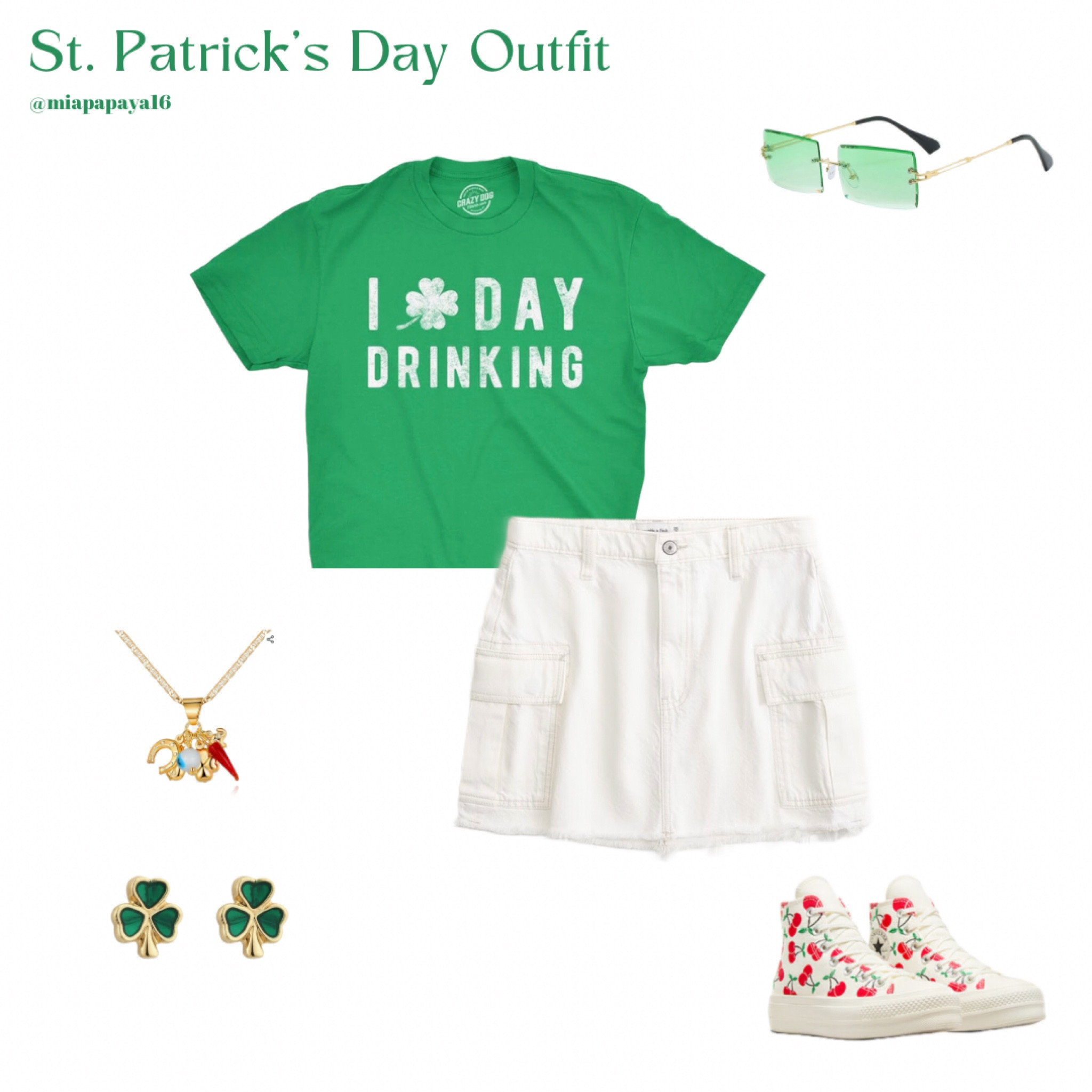 St. Patrick’s Day Outfit 🍀

This would be perfect for a warmer day!

Green St. Patty’s T-shirt

Abercrombie denim cargo mini skirt in white

Green and Gold Shamrock earrings

Barzel 18K gold plated luck charm necklace

Converse Chuck Taylor All Star Lift Platform in Cherries




#LTKshoecrush #LTKsalealert #LTKSpringSale