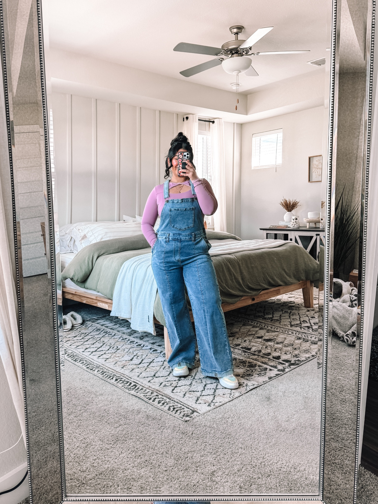 I’m 5’1”, size 10-12, Amazon outfit. // overalls size large, lots of stretch // too size large, shade Mauve // tennies true to size in shade Rainbow 

#LTKMidsize #LTKBacktoSchool #LTKFindsUnder50