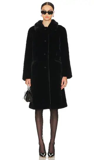 Sora Faux Fur Coat in Black | Revolve Clothing (Global)