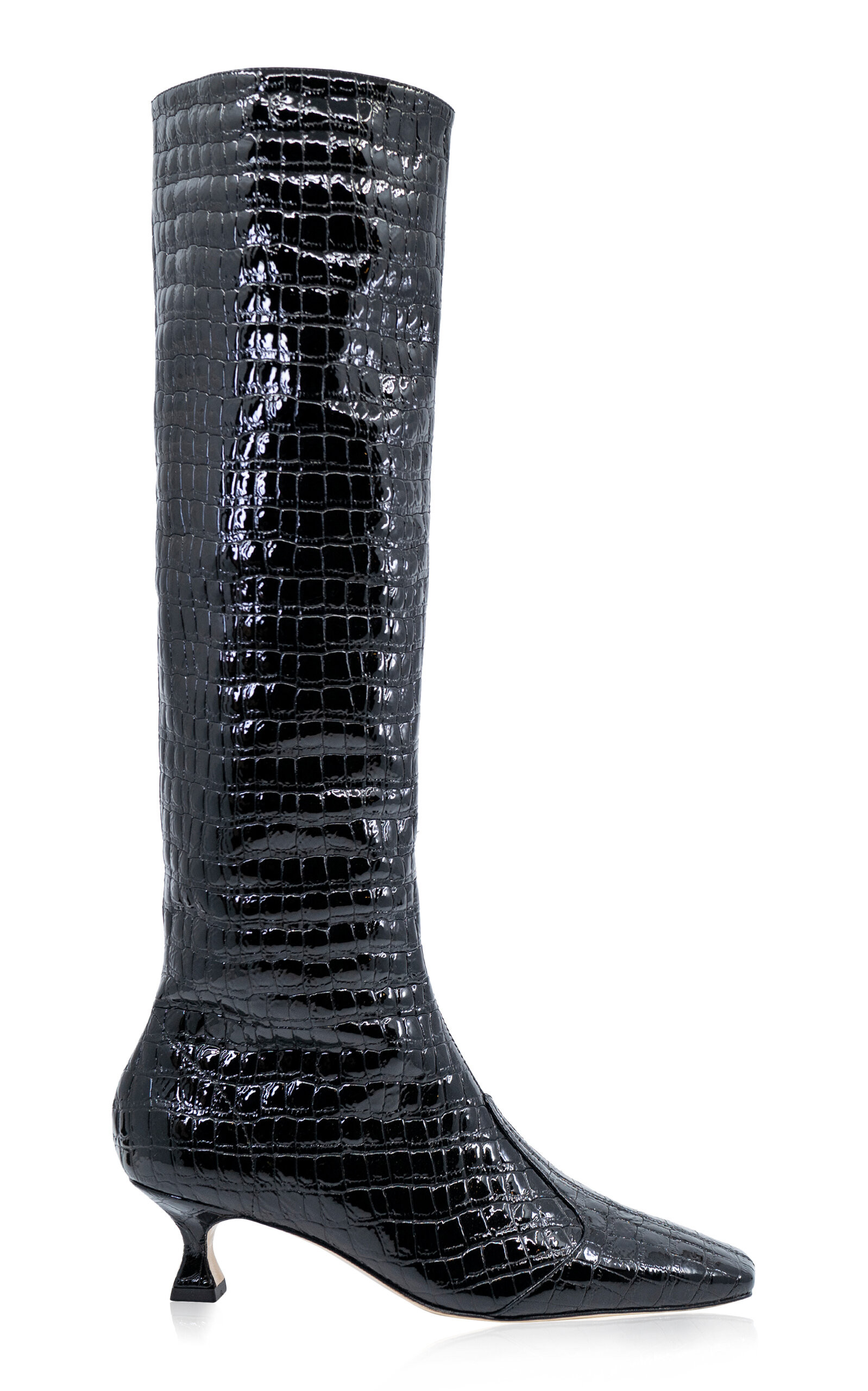 Maverick Croc-Embossed Leather Boots | Moda Operandi (Global)