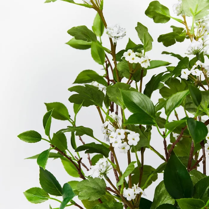 16" x 18" Artificial Kerria Japonica in Glass Vase - Threshold™ designed with Studio McGee | Target