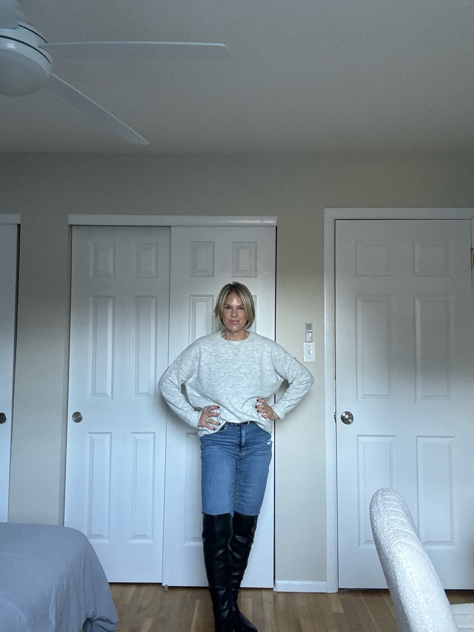 The perfect staple sweater and boots for fall  

#LTKSeasonal #LTKOver40