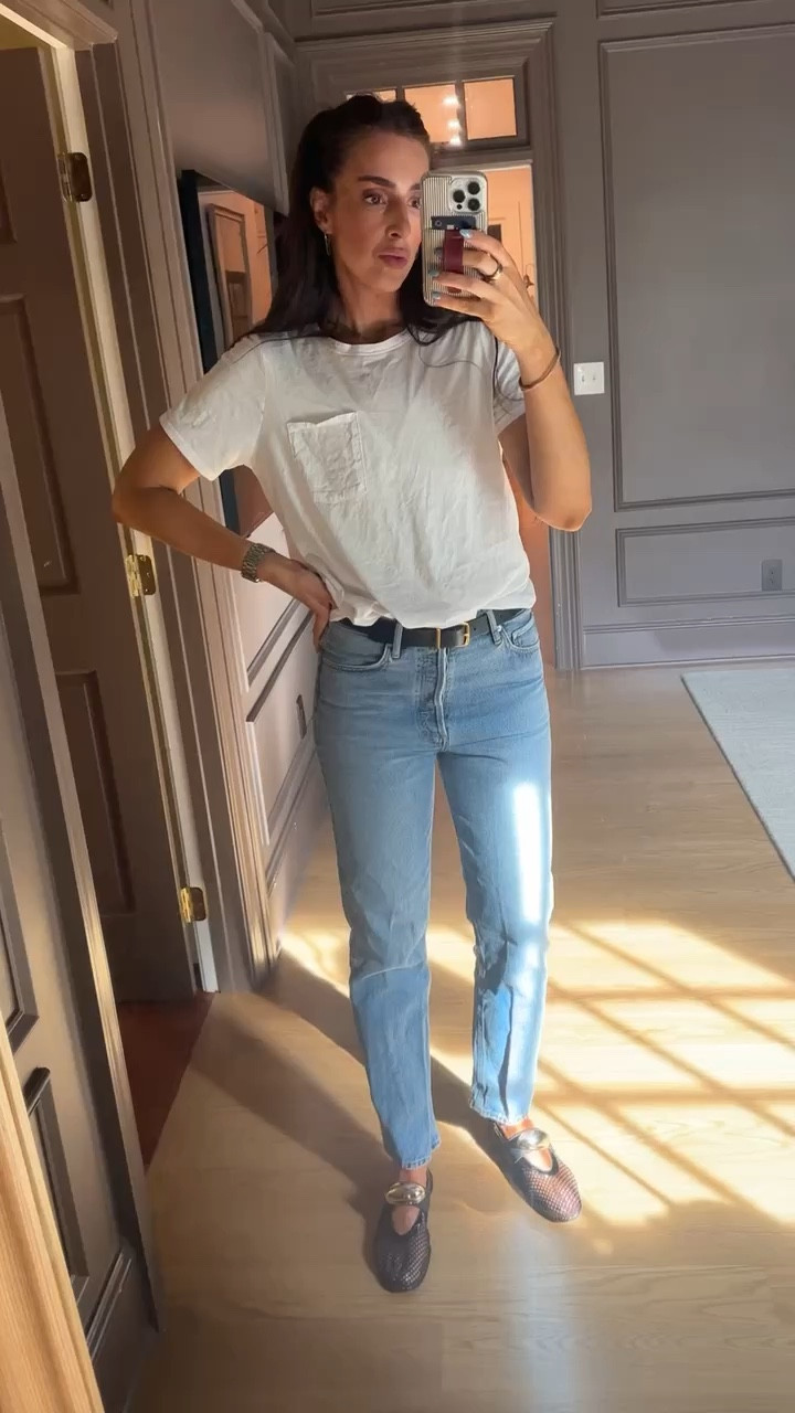 Top is old from NYDJ (Forever Comfort) but linked similar! Jeans are Agolde and my mesh flats are new from Amazon! All tts!! 

#LTKFindsUnder50 #LTKStyleTip #LTKSeasonal