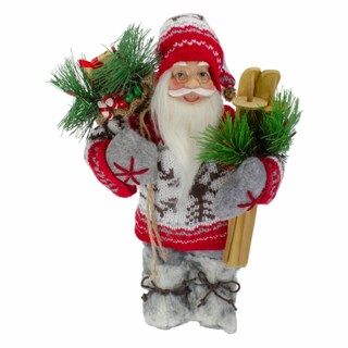Northlight 12  Standing Santa Dressed in a Warm Sweater and Fur Boots Christmas Figure | Kroger