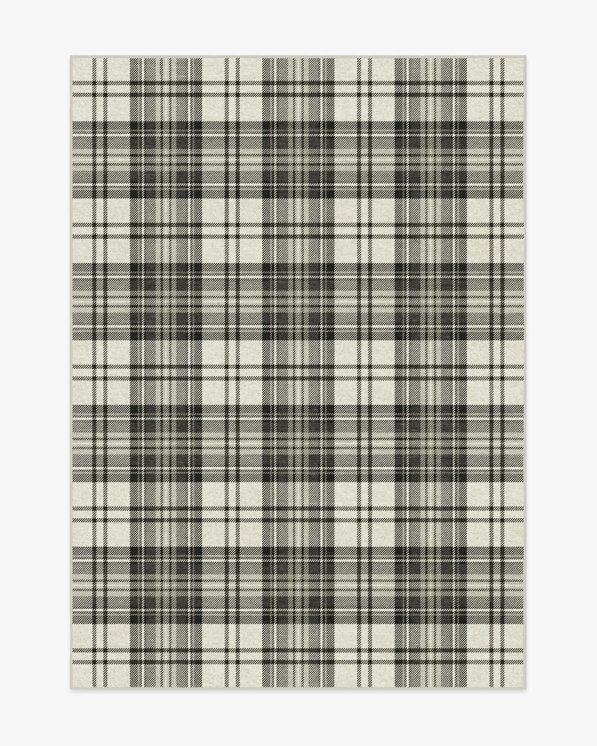 Dress Stewart Tartan Black & Ivory Rug | Ruggable
