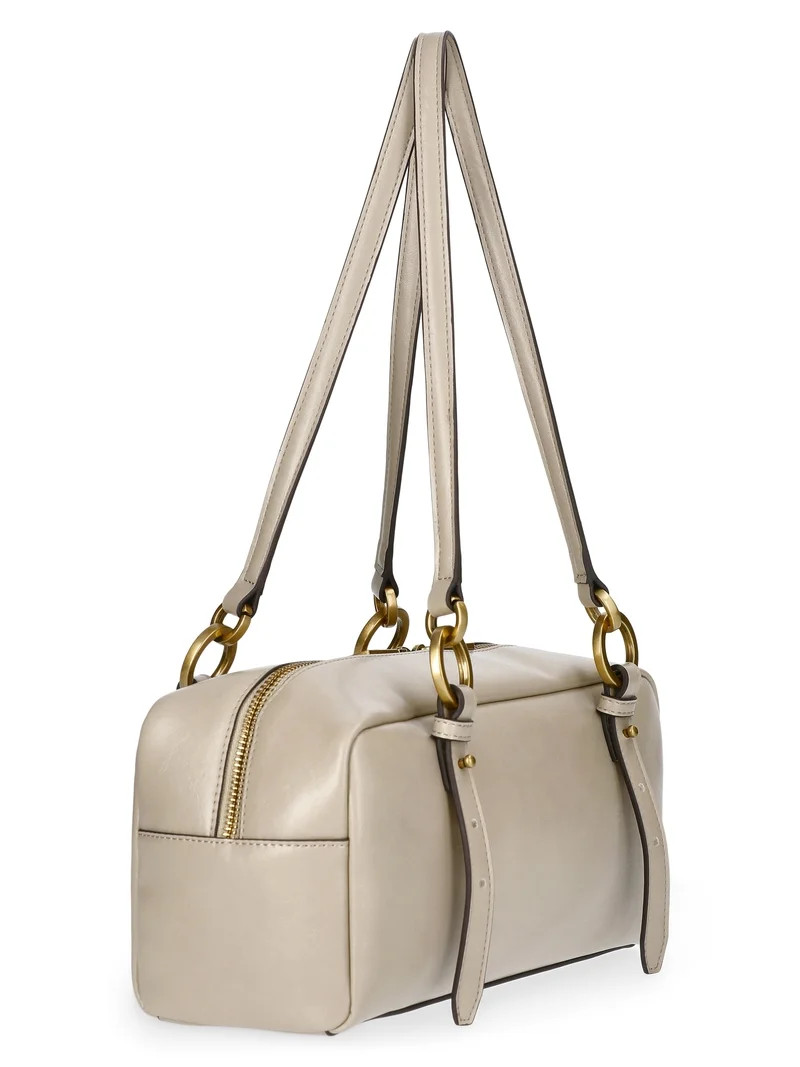 Scoop Women's Faux Leather Top Handle Shoulder Bag, Almond Biscuit | Walmart (US)