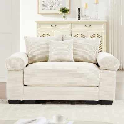 54.3" Oversized Cloud Modular Sectional Couch,Extra-Thick Armrests Good Resilience Cushions Ergonomic Design Premium Soft Corduroy Fabric,Easy Assembl | Wayfair North America