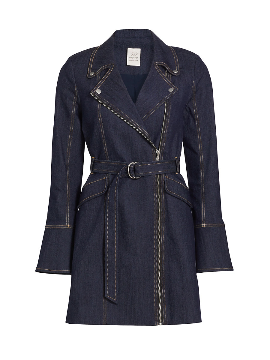 Women's Evie Denim Trench Dress - Indigo - Size 16 | Saks Fifth Avenue