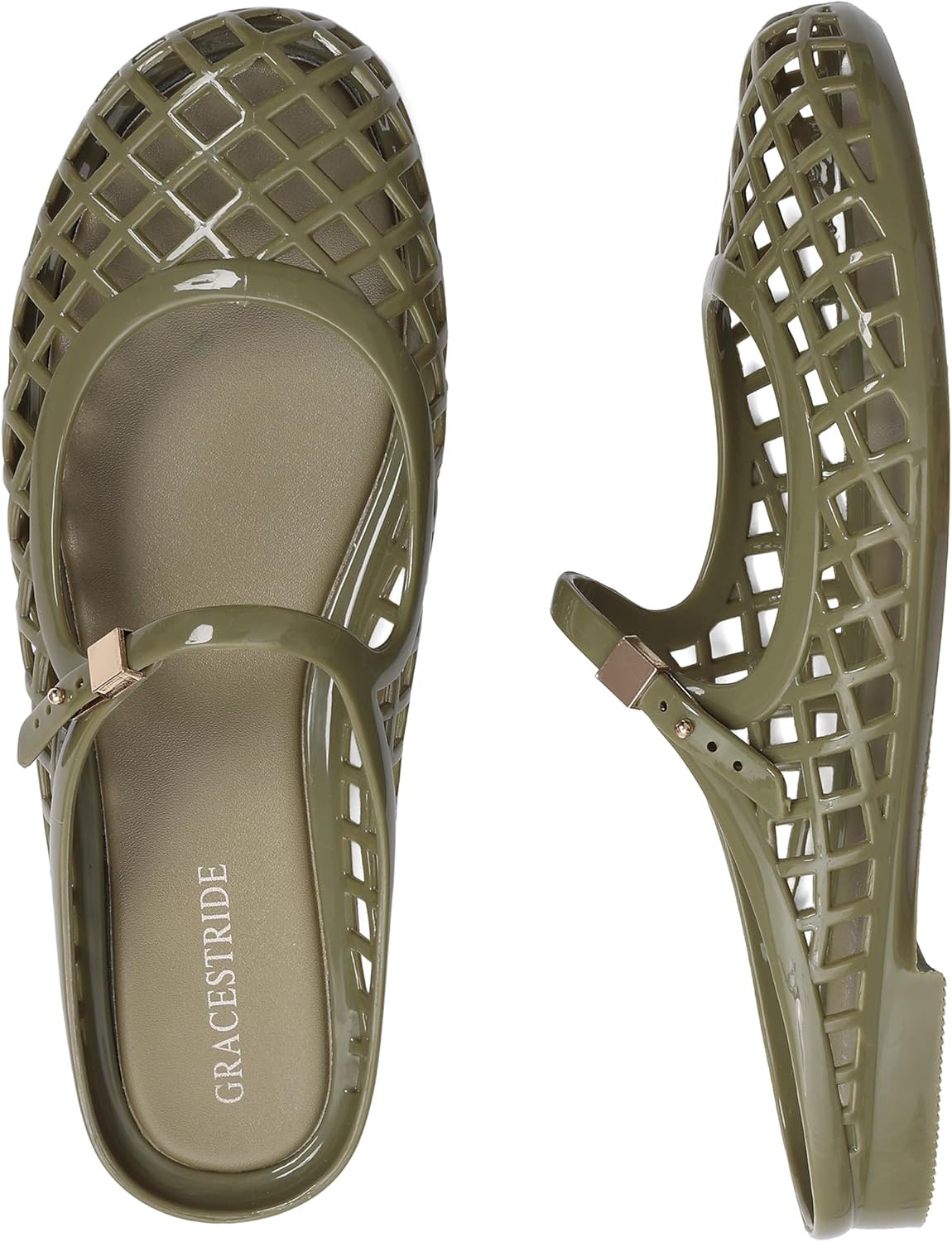Jelly Flats Women's Mesh Sandals Slip On Slides | Amazon (US)