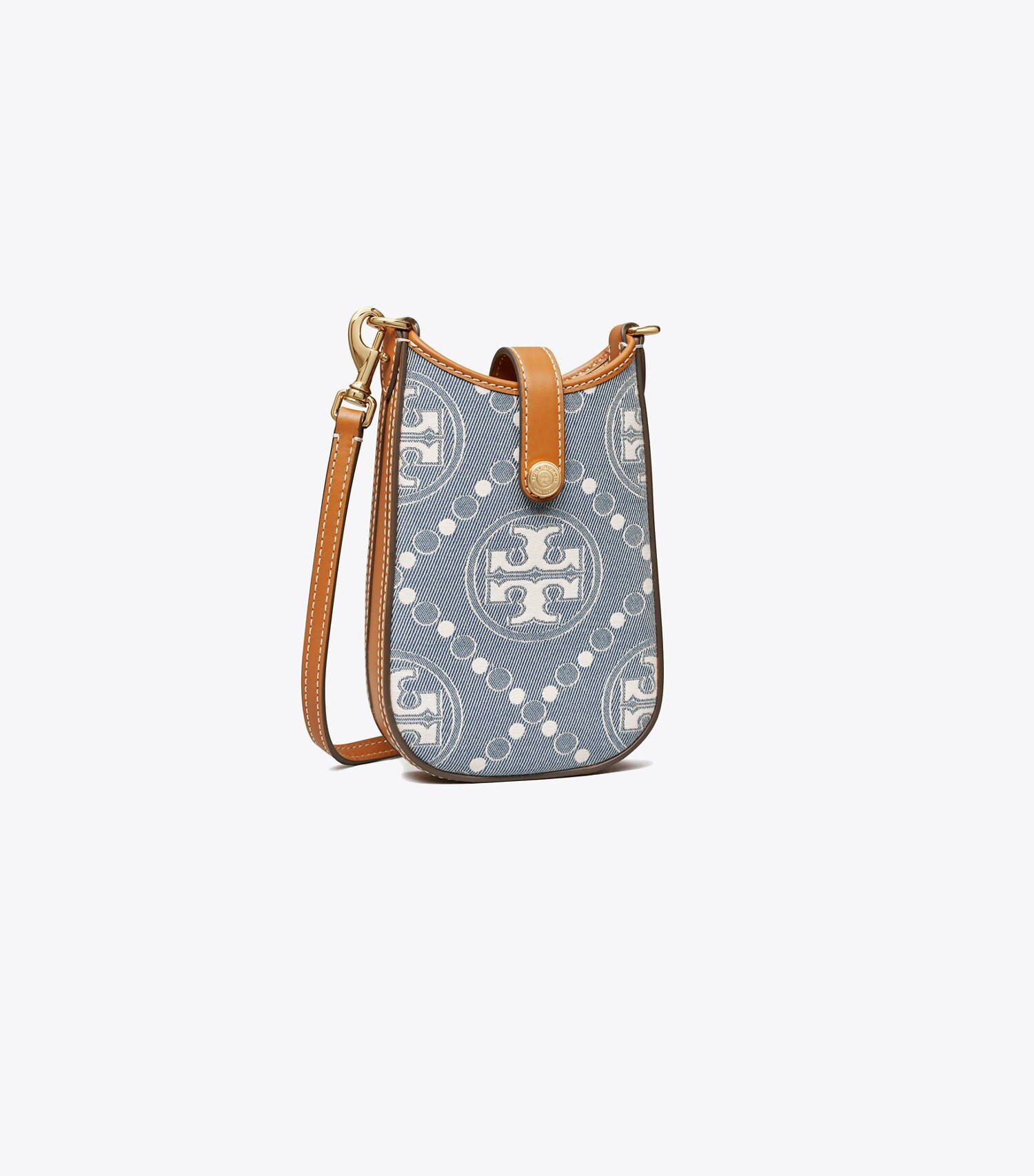T Monogram Denim Phone Crossbody: Women's Designer Mini Bags | Tory Burch | Tory Burch (US)