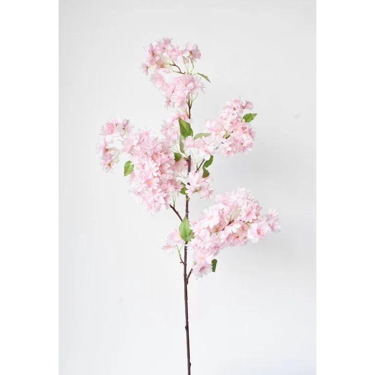 40" Faux Cherry Blossom Branch Stem Pink | Walmart (US)