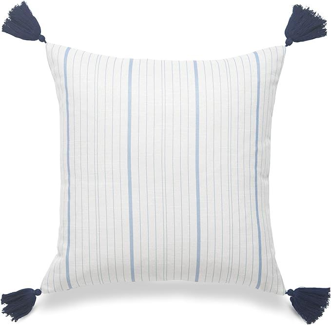 Coastal Coastal Patio Indoor Outdoor Lumbar Pillow Cover ONLY for Backyard, Couch, Sofa, Sky Blue... | Amazon (US)