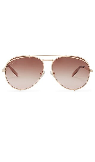 Koko Sunglasses in Gold & Taupe Rose Gradient Flash | Revolve Clothing (Global)
