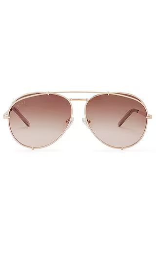 Koko Sunglasses in Gold & Taupe Rose Gradient Flash | Revolve Clothing (Global)